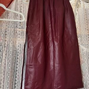 SHEIN Deep Red Midi Skirt